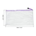 thumbnail image 2 of Uxcell A4 Zip File Pouch Document Folders Mesh Zipper Bags, Purple 3 Pack, 2 of 5