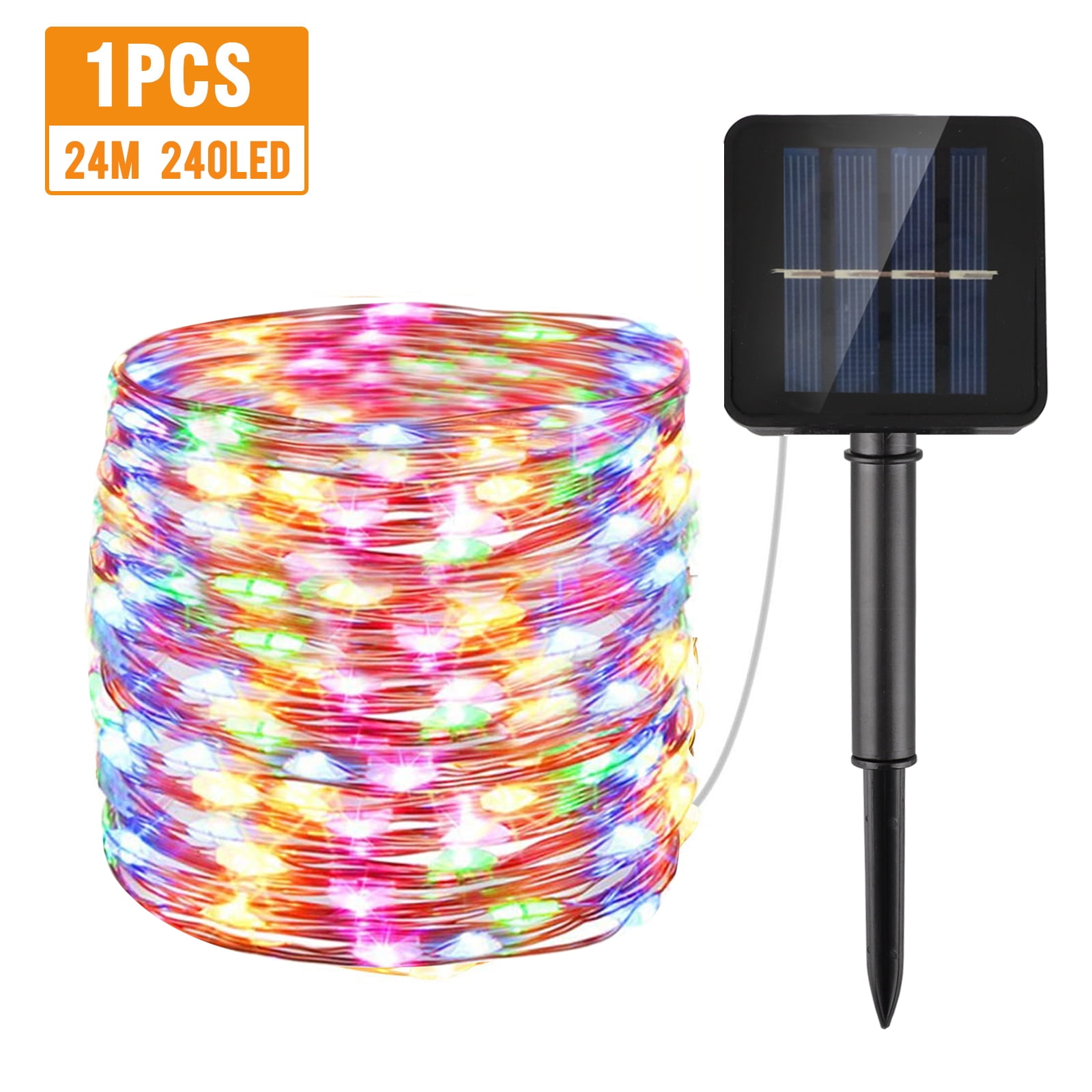 1/2Pcs 78.7ft Solar Fairy Lights 8 Lighting Modes 240 LED Solar Powered