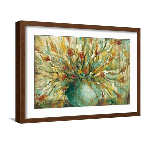 Art.com Grande Bouquet Art Print by Wani Pasion, Brown Frame Wall Art, 23" x 17"