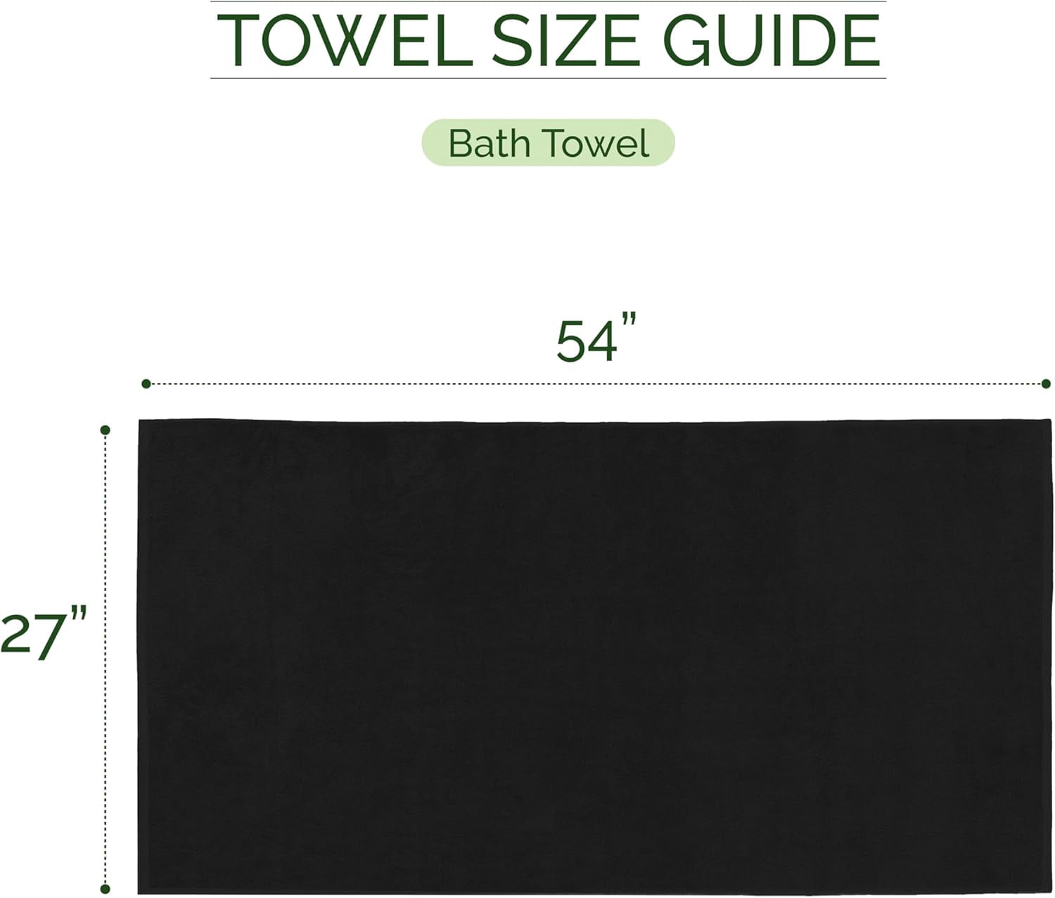 Elegant Comfort Turkish Popcorn Cotton Bath Towel Set, 27 x 54 Inches, 2-Pack, Hotel-Quality, Soft, Durable, Quick-Dry, Highly Absorbent Black