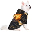 thumbnail image 2 of Goofa Golden Koi And Treasure Pattern Small Dog Sweater Hoodies Pet Grey Hooded Soft Fleece Sweatshirts with Pocket Fall Winter Puppy Cat Sweaters Warm Clothes-X-Small, 2 of 8