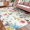 thumbnail image 4 of Ultrug Floral Area Rug Soft Non Slip Vintage Rugs for Living Room Bedroom Home Deocr Flower Carpet,6'x9',Beige, 4 of 7