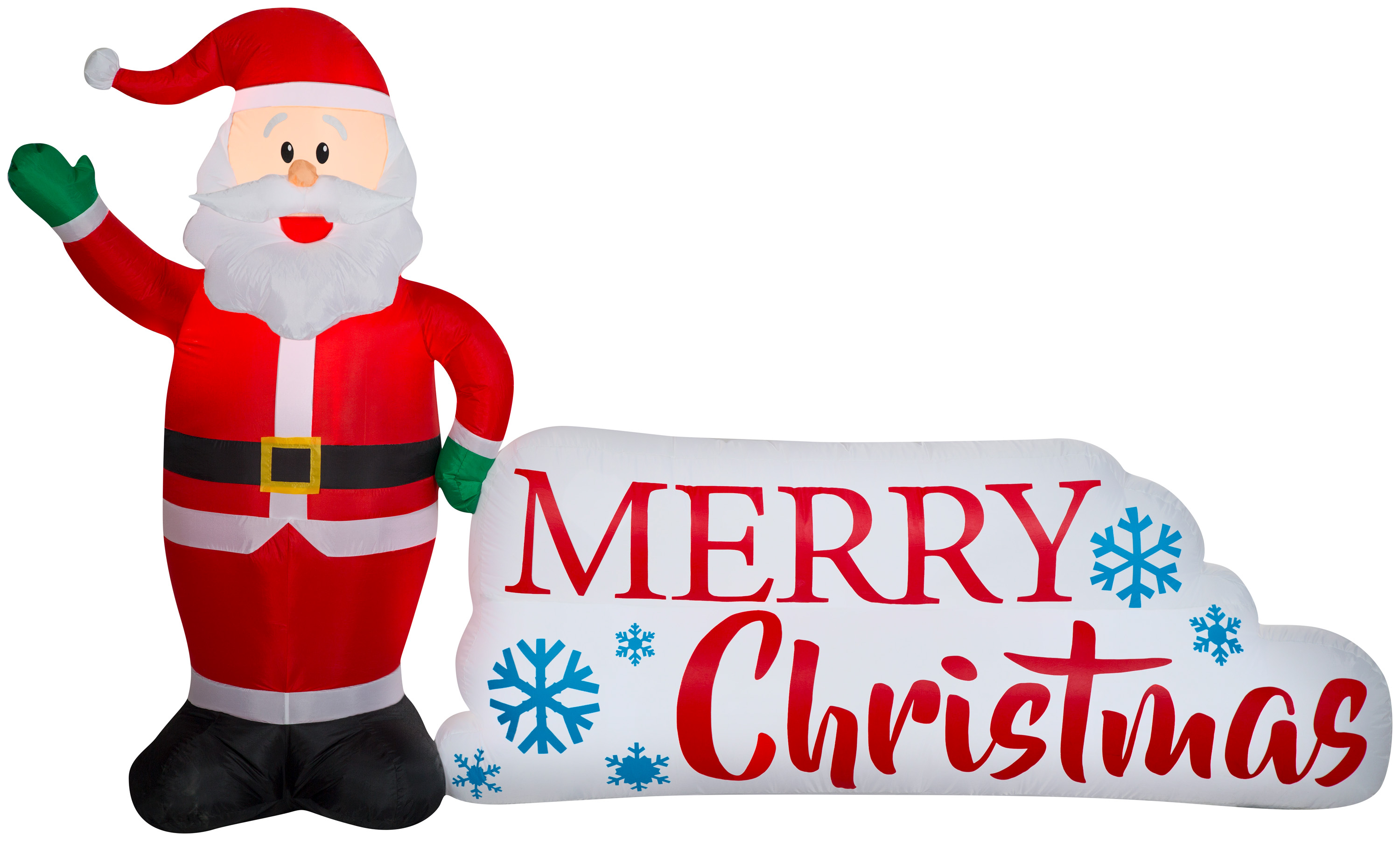 Holiday Time Santa Merry Christmas Inflatable, 8.5 ft