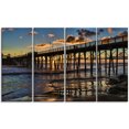 thumbnail image 2 of Pacific Ocean Sunset Oceanside Pier - Modern Seascape Canvas Artwork, 2 of 3
