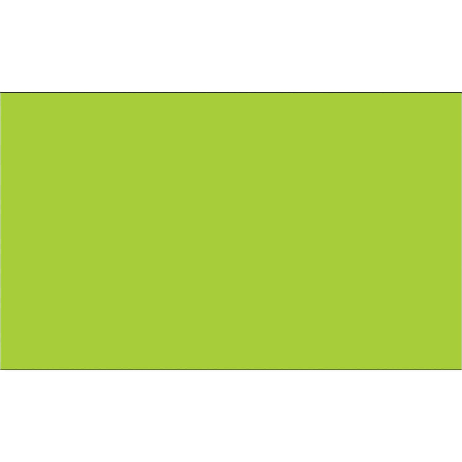 Tape Logic Inventory Rectangle Labels 3' x 5' Fluorescent Green 500/Roll DL632J