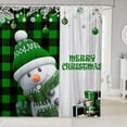thumbnail image 1 of YST Rideau de Douche Snowman d'Hiver, Ensemble de Salle de Bain de Noël Mignon Cadeaux Décorations pour Filles Garçons, 1 of 1
