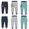 thumbnail image 6 of LYMAYTER Kids Boys Long Trousers Spring Autumn Cartoon Prints Casual Pants for 1-6 Years Toddler Comfort Sweat Pants, 6 of 9