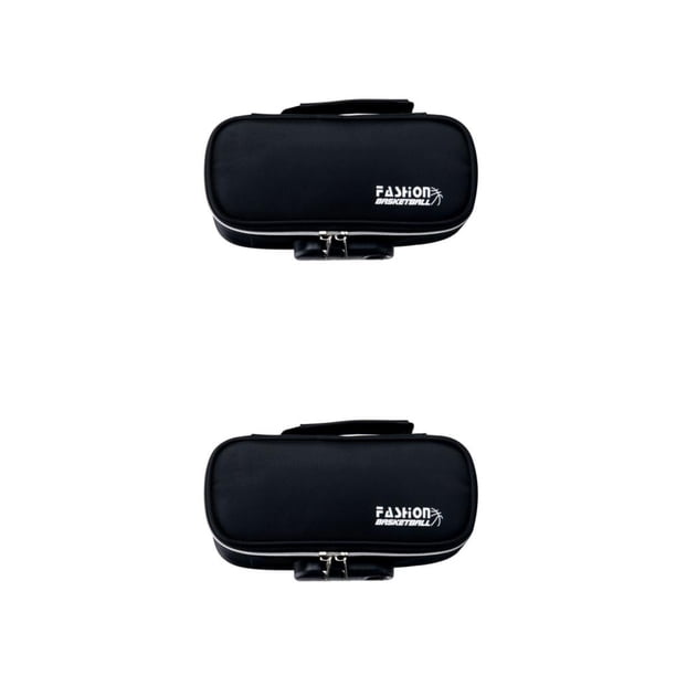 Injueey Estuche para bolígrafos Estuche para lápices Estuche de papelería Chic Único Tamaño compacto 4 capas Negro 2Conjunto