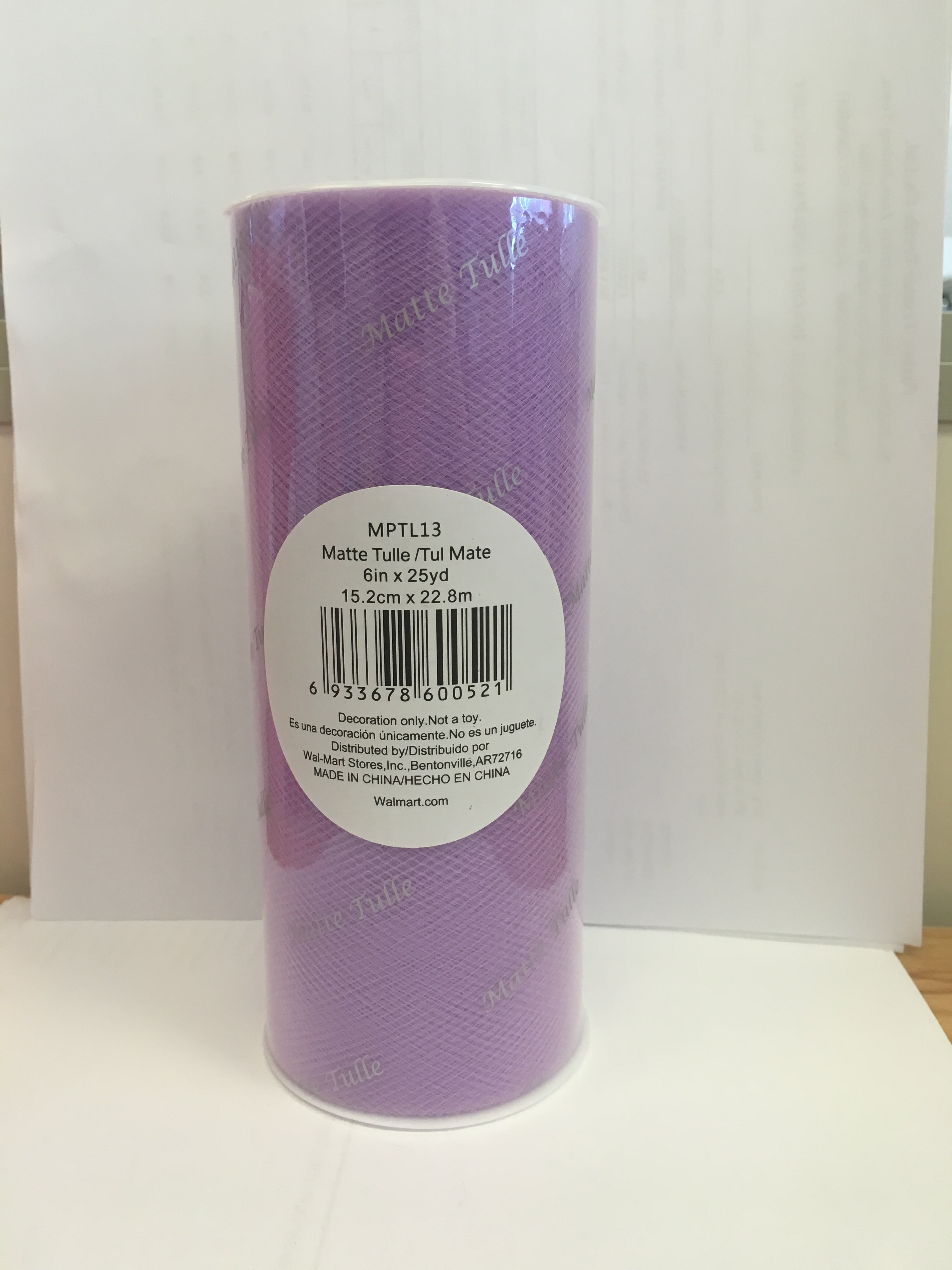 Fuzhou Unbrand 6inch Lavender Matte Tulle,100% Polyester by the Bolt