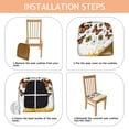 thumbnail image 4 of White Butterfly Flower Dot Pattern Seat Covers for Dining Room Chairs Set Of 4,Stretch Printed Washable Chair Seat Cover with Elastic Ties and Button,Removable Waterproof Couch Cushion Covers, 4 of 6