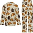 thumbnail image 6 of Top-kevin Womens Pajamas Set Croissant Pancake Strawberry Soft Long Sleeve Sleepwear Button Down Sets, 6 of 12