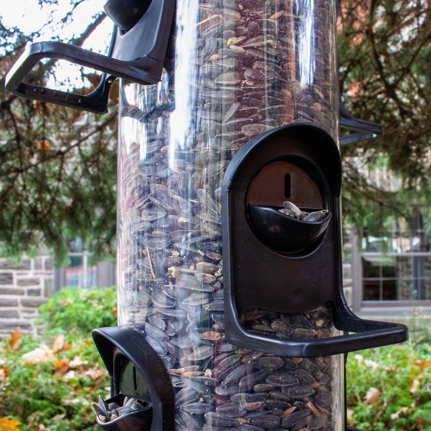 Perky-Pet Black 2-in-1 XL Wild Bird Tube Feeder - 4lb Capacity