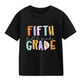 thumbnail image 3 of KVPLBQFD Girls Summer Graphic Top Cute Letter Printed T Shirts for Toddler Crew Neck Casual Fit Tops Tweens Girl Trendy Loose Sports Clothes, 3 of 7