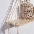 thumbnail image 4 of Estante Colgante de Pared, Estantes Boho con Madera, Macramé Hecho una Mano 2 Piezas para Colgar Plantas y DecoracióN, 4 of 5