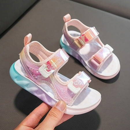 

TOWED22 Shoes For Toddler Girls Sports Sandals For Children Sandals Thick Soled Beach Shoes Girl Summer Sandals For Toddler Red
