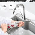 thumbnail image 7 of Coolnut 2 PCS Faucet Splash Catcher, Flower Red Poppy and Robin Bird Microfiber Cloth Kitchen Faucet Absorbent Mat Sink Splash Guard Faucet Mat Sink Water Absorbent Mat for Kitchen, 14"x5", 7 of 7