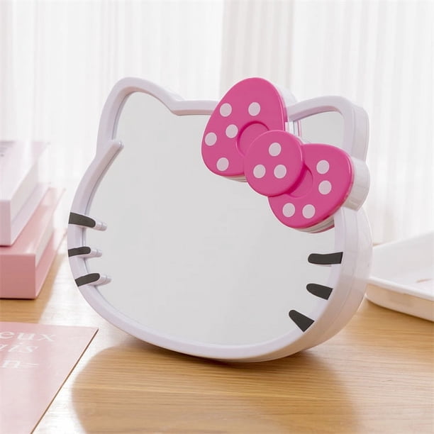 Espejo De mesa Kawaii KT, Espejo De princesa De un solo lado, Espejo De Maquillaje, almacenamiento De doble uso, estuche De Maquillaje KT, 2023