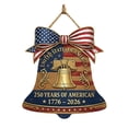 thumbnail image 3 of Usa 250Th Anniversary Wooden Liberty Bell Sign: Patriotic Door Hanger, 250 Years American Anniversary Wooden Signs, 1776-2026 Door Sign, 4Th Of July Home Decor Gift For Us Citizen Family Navy, 3 of 7