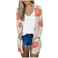 thumbnail image 2 of MesaSe Cardigan Manteau Mi-Long Décontracté de Mode pour Femmes d'Halloween à Imprimé Floral Kaki P, 2 of 5