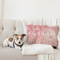 thumbnail image 4 of Ambesonne Abstract Throw Pillow Cover 2 Pack, Engagement Card, 18", Salmon Pink and White, 4 of 5