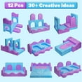 thumbnail image 3 of Modular Kids Couch Sofa, 12PCS Foam Play Couch for Floor/Bedroom/Playroom, Convertible Sofa, Sectional Sofa, Foam Climbing Block Playset, Fort Building Set for Toddlers Boys Girls 3-6, 3 of 12
