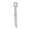 thumbnail image 2 of 14K White Gold Charm Pendant Diamond Round Small 1 10Ct. Cross, 2 of 4