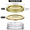 thumbnail image 6 of American Raven Canning Lids & Rings - Fits Ball & Kerr Regular Mouth Mason Jars |Pack of 12, Gold|, 6 of 6