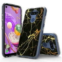LG Harmony 4 Case, LG Premier Pro Plus Case, Rosebono Glitter Sparkle Laser Black Marble Graphic Fashion Cute Skin Cover Case for LG Harmony 4 / LG Premier Pro Plus
