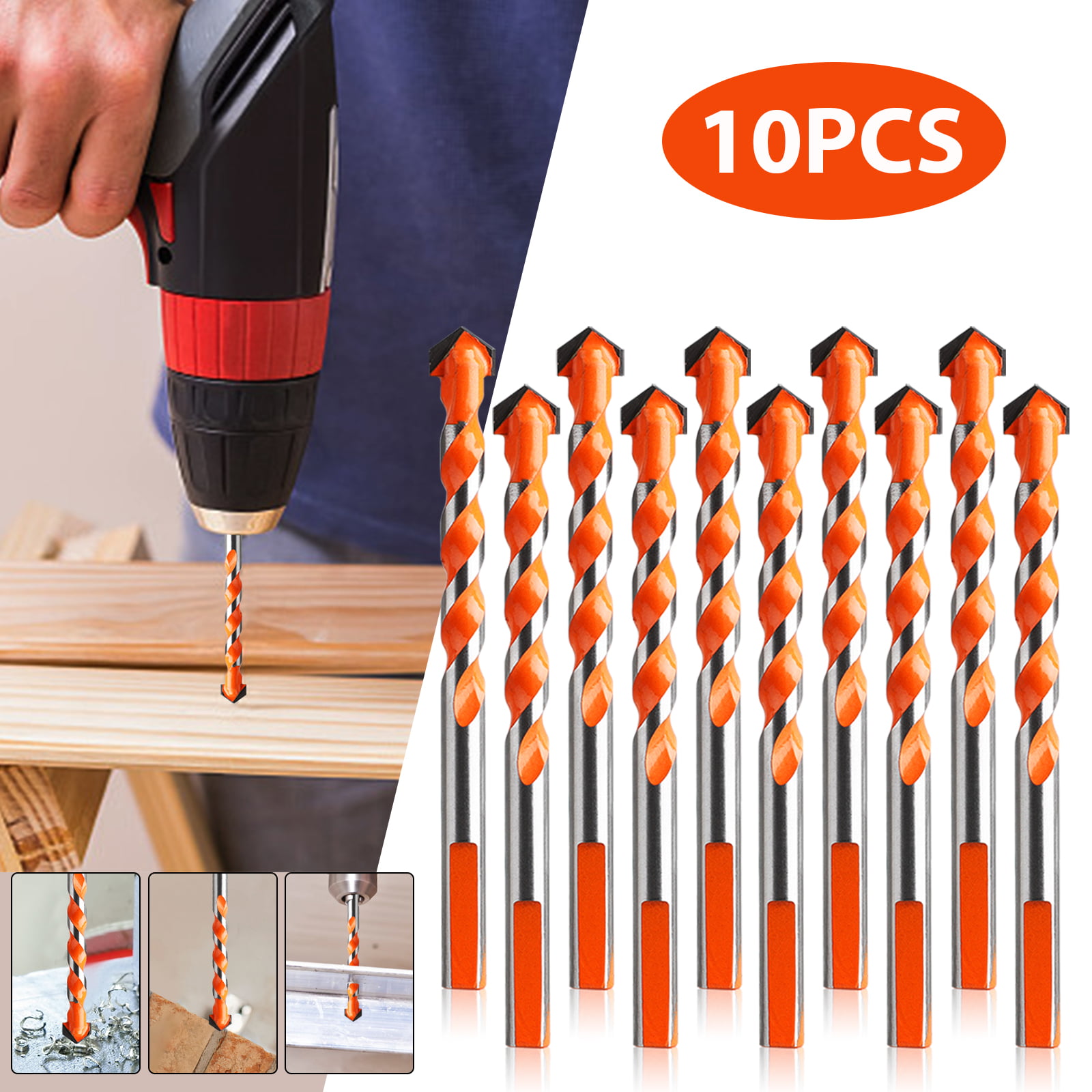 Handle Triangular-Overlord Drill Bits Multifunctional Tool Kit for Ceramic Tile 