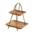 thumbnail image 4 of Multifunctional Fruit Plate Cosmetic Rack Fruit Rack Storage Tray Makeup Organizer Shelf, Decor for Celebration Party Bathroom Cakes Fruits 2 Tier, 4 of 7