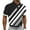 Black, variant on Men's Wide Diagonal Stripe Short Sleeve Collared Top, Quick Dry Athletic Shirt for Golf Venue Training & Daily Casual Matching S-5XL