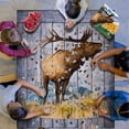 thumbnail image 5 of Madd Capp ELK 1000 Piece Jigsaw Puzzle For Ages 12 and up – 7002 - Unique-Shaped Border, Poster Size, Challenging Random Cut, Five-Sided Box Fits on Bookshelf, Includes Educational Fun Facts, 5 of 7