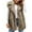 Brown, variant on BiZtdJrK Prime By Hour Womens Winter Coats Faux Fur Vest Sleeveless Warm Fuzzy Fluffy Jackets Open Front Parka Cardigans Black XL