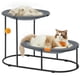 thumbnail image 1 of Feandrea - Cama para gatos, cama elevada de 2 niveles, hamaca transpirable para gatos para hogares multigatos, gatos de interior, con malla extraíble lavable, marco de acero, para verano, gris paloma, 1 of 5