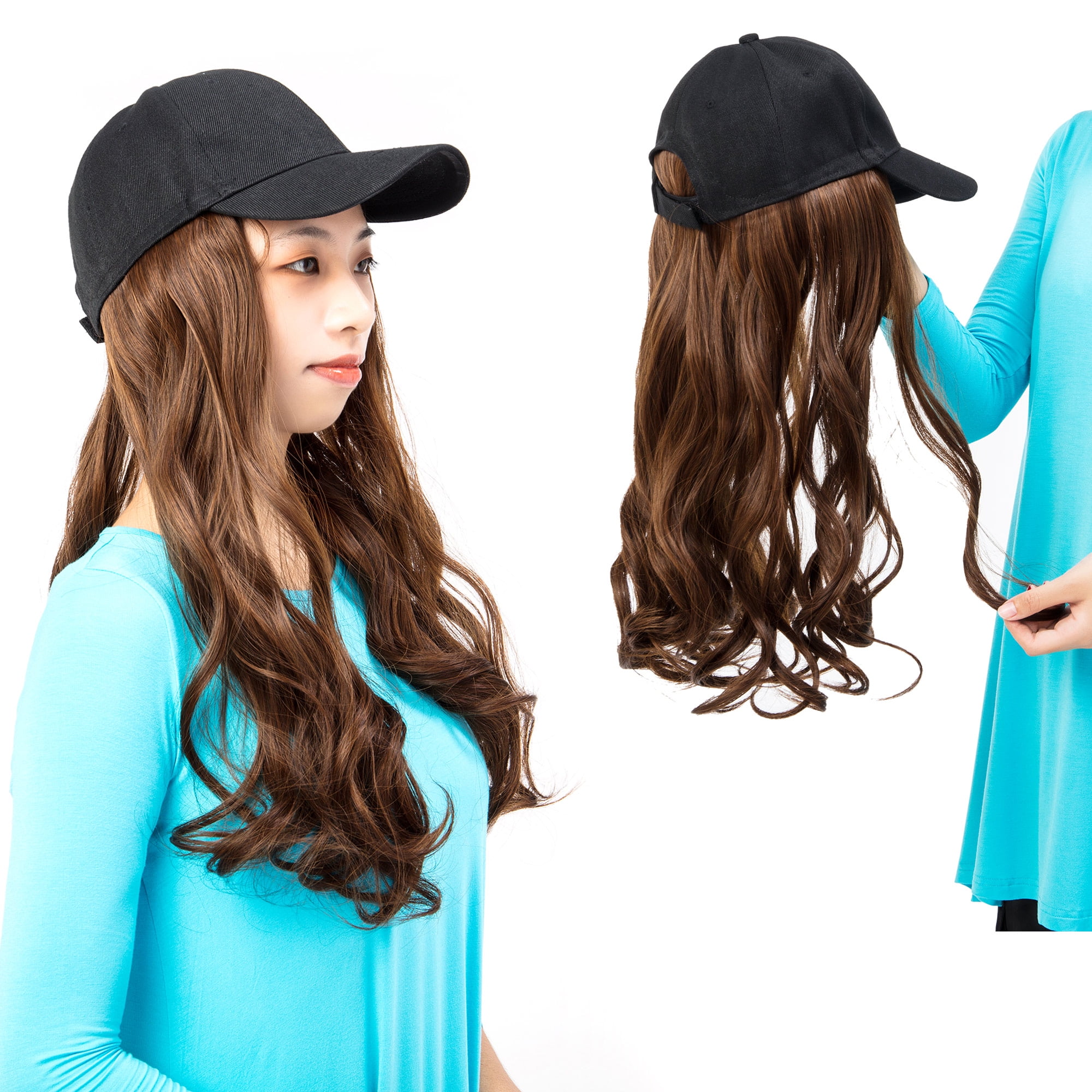 Florata FLORATA Hat Hair Extension Baseball Cap with Hair Synthetic