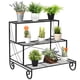 thumbnail image 1 of Costway Estantería de Metal para Plantas de 3 Niveles para Macetas Estantería de Escalera para Flores en Patio Jardín Balcón 74 x 66 x 70 cm, 1 of 8