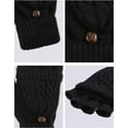 thumbnail image 4 of 4 Pairs Women Winter Convertible Gloves Fingerless Mittens Knit Flip Wool Gloves Warm Half Finger Gloves with Cover, 4 of 6