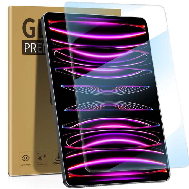 Protector de pantalla ZenRich de cristal templado para iPad Pro de 12,9 pulgadas (6ª, 5ª, 4ª y 3ª generación)