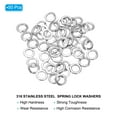 thumbnail image 3 of Uxcell M6 316 Stainless Steel Spring Lock Washer Split Lock Washer Lock Metal Washers for Screws Bolts 50 Pack, 3 of 7