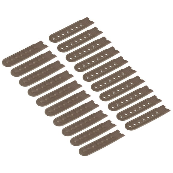 12 Pairs Snapback Strap Cover, 7 Holes Plastic Adjustable Hat Snap Buckle Replacement (Brown)