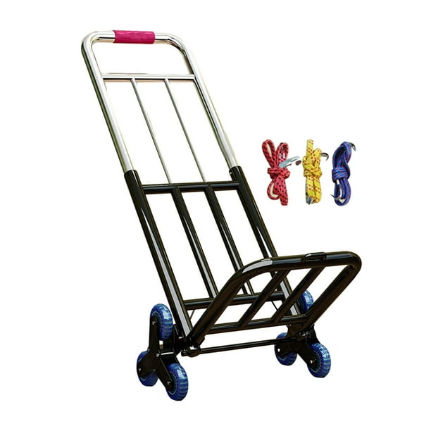 Carro de mano plegable Asa ajustable Carro para subir escaleras Bolsa de viaje multipropósito portátil Carro de equipaje para el hogar Picnic de viaje 28 mm de diámetro Sunnimix Carrito de equipaje