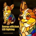 thumbnail image 2 of YZEGDCH Dog Series LED Night Lamps Lights Resin Stained Glass Lamp Cute Dogs Themed Art Night Light,Tabletop Night Lights, Fun Gift for Dog Lovers Light, 2 of 8