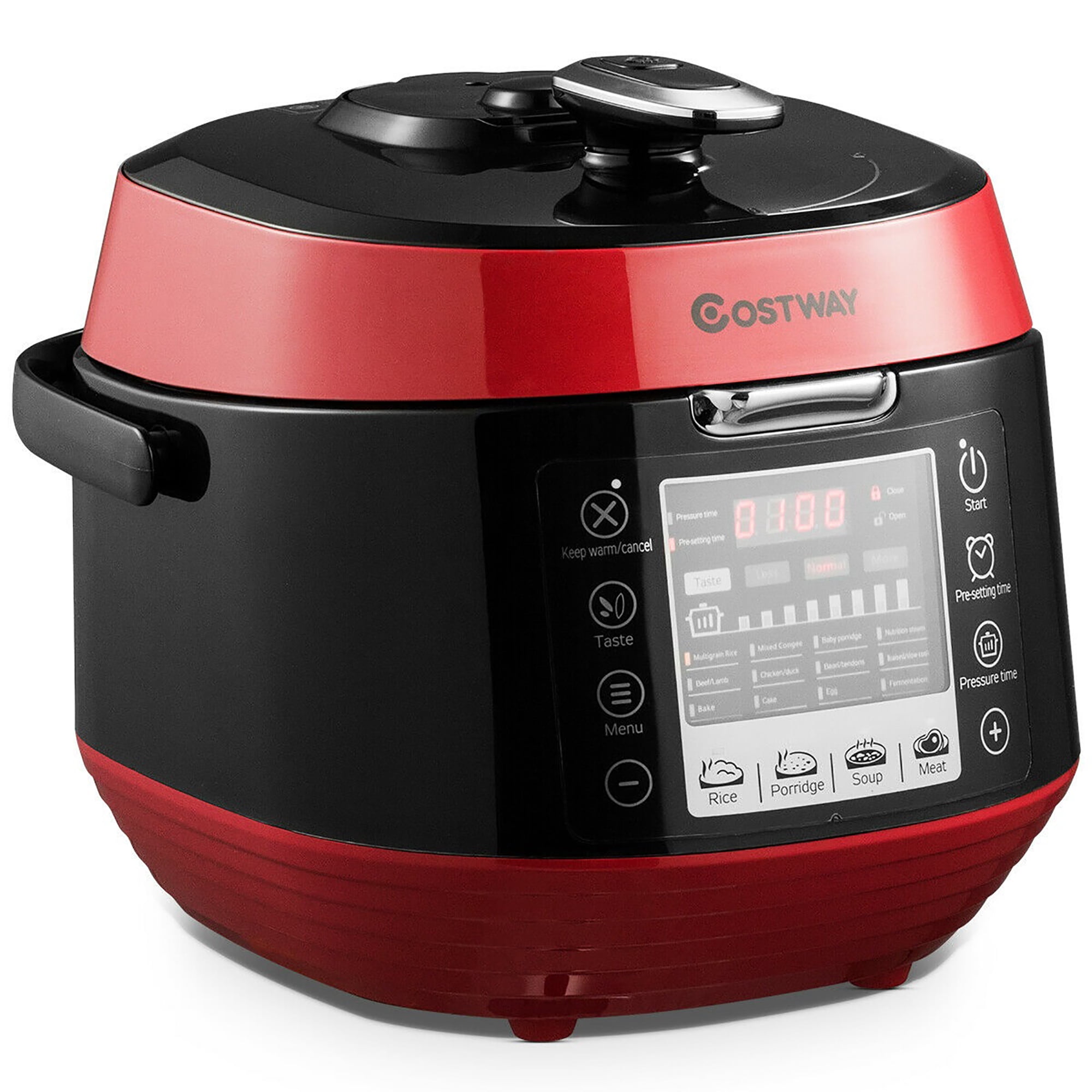 Costway 5.3 Qt 12-in-1 Programmable Multi-use Electric Pressure Cooker ...