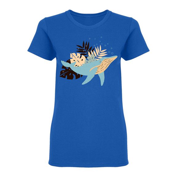 Artistic Whale Drawing Shaped Tee Women's -Image by Shutterstock