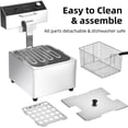 thumbnail image 3 of Commercial Deep Fryer with Basket, 1700w 11.6Qt 0.6mm Thickened Stainless Steel Countertop Electric Fryer for  and Commercial Use, Oil Fryer with Double Overheat Protection, 3 of 6