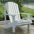 thumbnail image 3 of Wildridge Heritage Sunrise Adirondack Chair, White, Outdoor Weather Resistant Poly Patio Furniture, 3 of 4