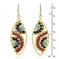 thumbnail image 2 of Motif Beads Marquise Agate Brass Dangle Earrings, 2 of 4