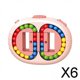 thumbnail image 1 of 5xCreative Bean Cubes Toys Rompecabezas 3D para niños adultos rosa 6 piezas, 1 of 8