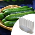 thumbnail image 4 of Cortadora de pepino ondulada | Cortador de arrugas de acero inoxidable | Empuñadura ergonómica | Rebanadas onduladas uniformes para verduras y frutas | Fácil de limpiar, apto para lavavajillas |, 4 of 5