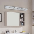 thumbnail image 5 of Modern 6-Light Chrome LED Vanity Light Fixture for Bathroom Mirror & Makeup Area, Anti-Fog Design, Includes Integrated LED Bulbs, 5 of 6